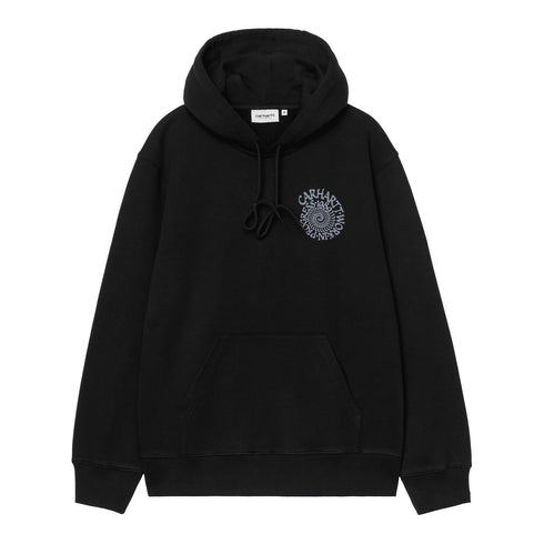 Carhartt WIP Hooded Spiral Sweatshirt - Black — sweat à capuche