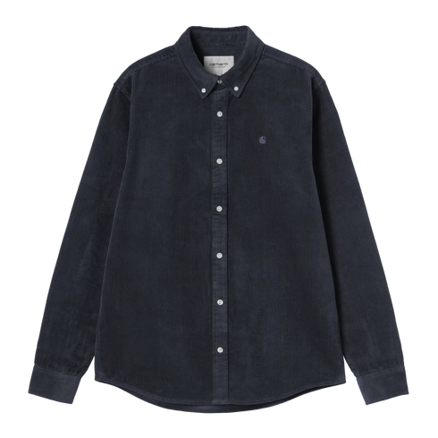 Carhartt WIP L/S Madison Cords Shirt - Dark Navy - Streetart.fr