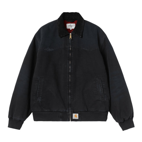Carhartt WIP Og Santa Fe Jacket - Black / Grind Wash — veste