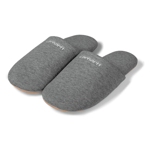 Carhartt WIP Script Embroidery Slippers Dark Grey Heather — chaussures
