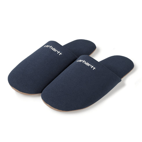 Carhartt WIP Script Embroidery - Slippers Enzian / White — chaussures