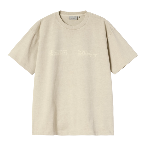 Carhartt WIP S/S Boxed T-Shirt - Fleur De Sel Garment Dyed - Streetart.fr