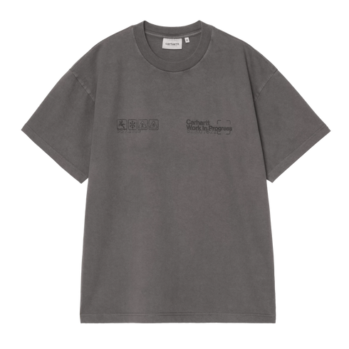 Carhartt WIP S/S Boxed T-Shirt - Soot Garment Dyed - Streetart.fr