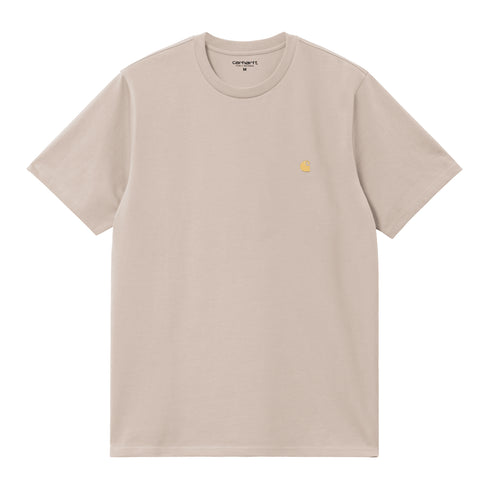 Carhartt WIP S/S Chase - Dusky Beige / Gold — t-shirt