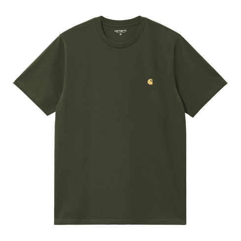Carhartt WIP S/S Chase - Olive / Gold — t-shirt