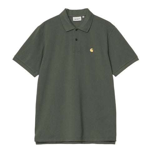 Carhartt WIP S/S Chase Pique - Leaf / Gold — polo