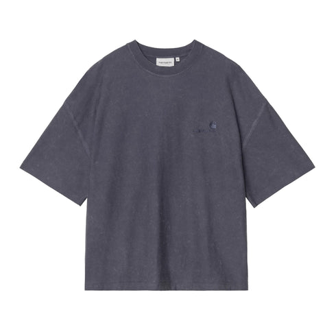 Carhartt WIP S/S Lambert T-Shirt - Dark Navy Moon Wash - Streetart.fr