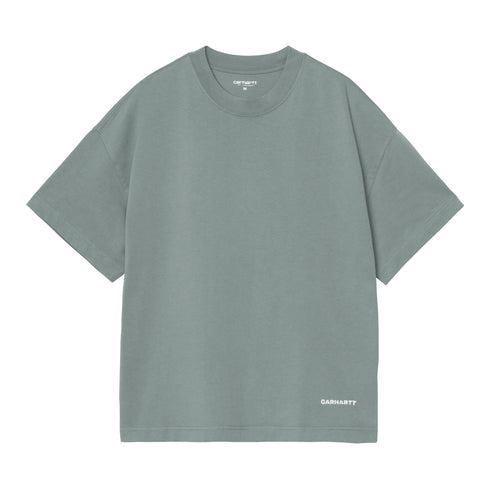 Carhartt WIP S/S Link Script - Velvet Green / White — t-shirt