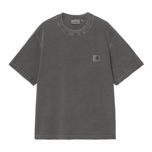 Carhartt WIP S/S Nelson Waffle - Black Garment Dyed — t-shirt