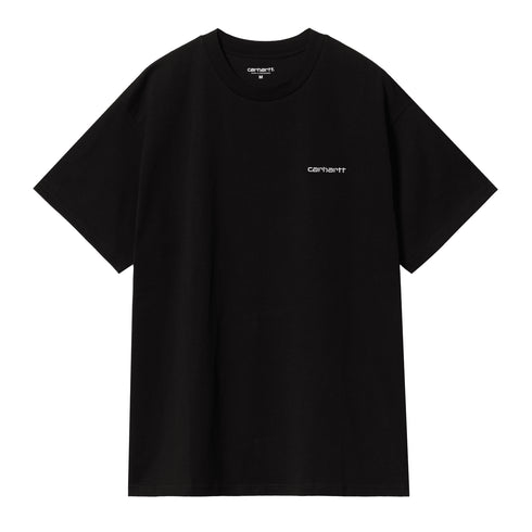 Carhartt WIP S/S Script Embroidery - Black / White — t-shirt
