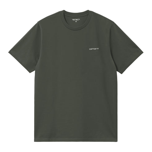 Carhartt WIP S/S Script Embroidery - Opuntia / White — t-shirt