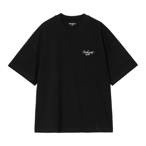 Carhartt WIP S/S Signature Script T-Shirt - Black / White - Streetart.fr