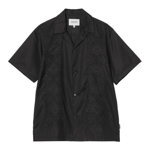 Carhartt WIP S/S Signet Shirt Tencel - Black — chemise