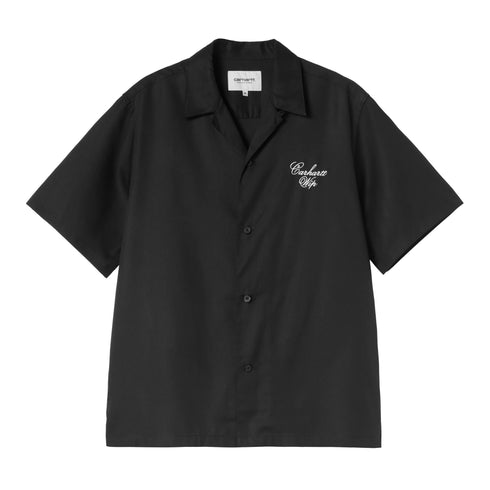 Carhartt WIP S/S Travon Shirt - Black / Wax - Streetart.fr