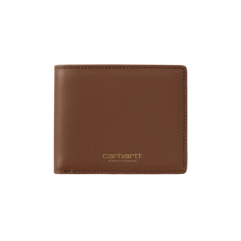 Carhartt WIP Vegas Billfold Wallet - Leather Cognac / Gold — portefeuille