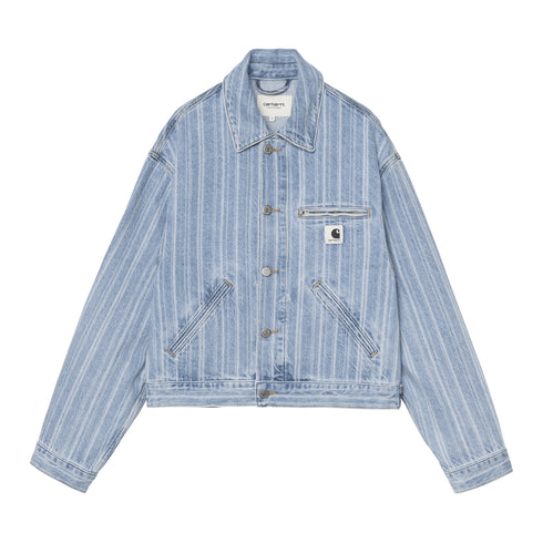 Carhartt WIP W' Rylan Jacket - Raylan Stripe Blue Stone Bleached — veste