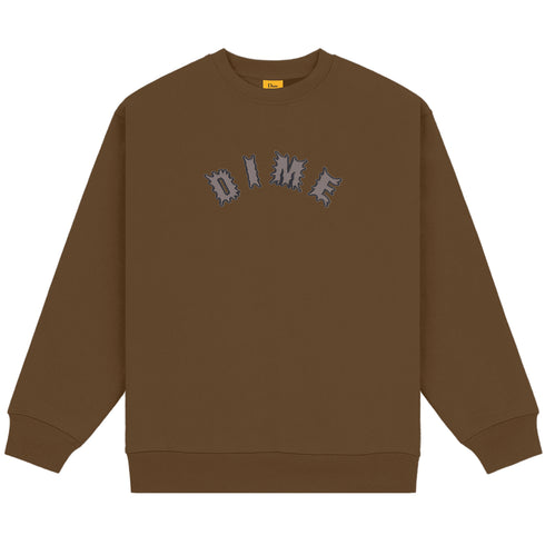 Dime Chopper Crewneck - Dark Brown — sweatshirt