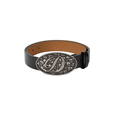 Dime Skull Leather Belt - Black - Streetart.fr