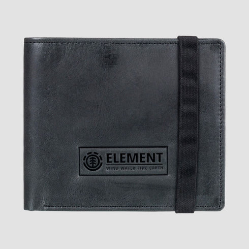 Element Strapper Leather Wallet Black — portefeuille