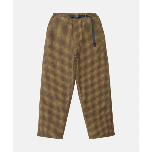 Gramicci Mini Check Nylon Pant - Brown Check - Streetart.fr