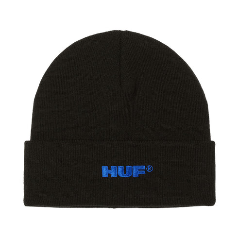 Huf All Caps Cuff Beanie - Black — bonnet