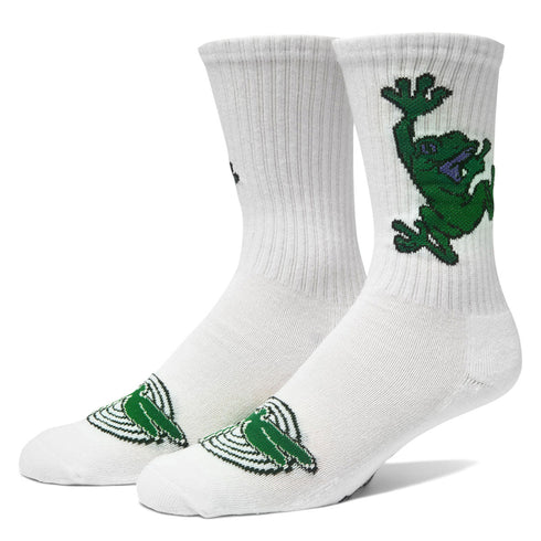 Huf Stuck On You Crew Socks - White — chaussettes
