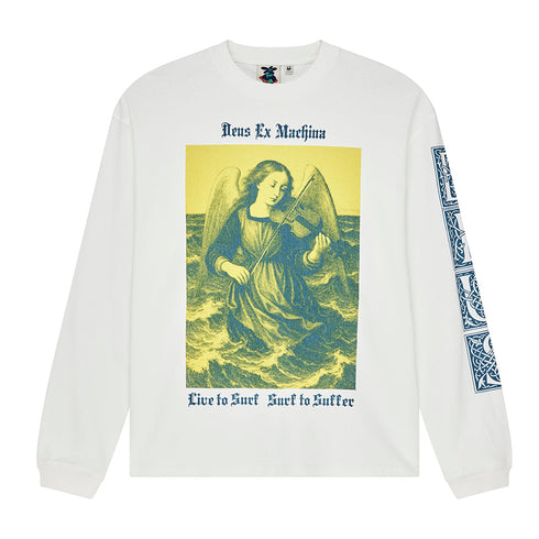 Deus Swell Maps Os Ls T-Shirt - Vintage White