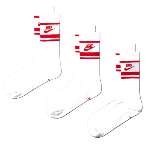 Nike SB Nsw Everyday Essential Crew - Socks White / University Red — chaussettes