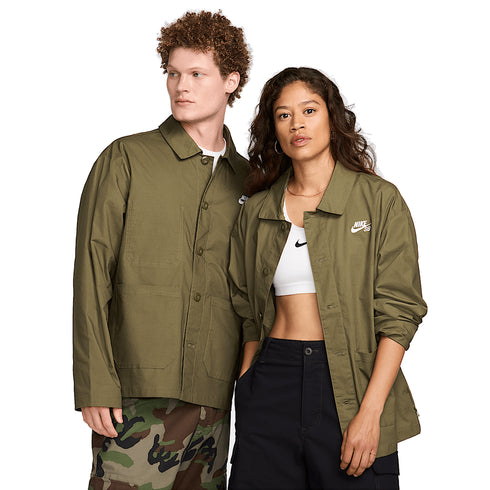 Nike SB Olympic Agnostic Chore Jacket Qs - Medium Olive / White — veste