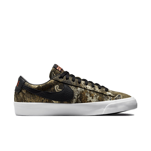 Nike SB Zoom Blazer Low Pro Gt Real Tree Black / Safety Orange-Black — chaussures