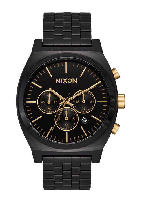 Nixon Time Teller Chrono - Black / Black / Gold - Streetart.fr