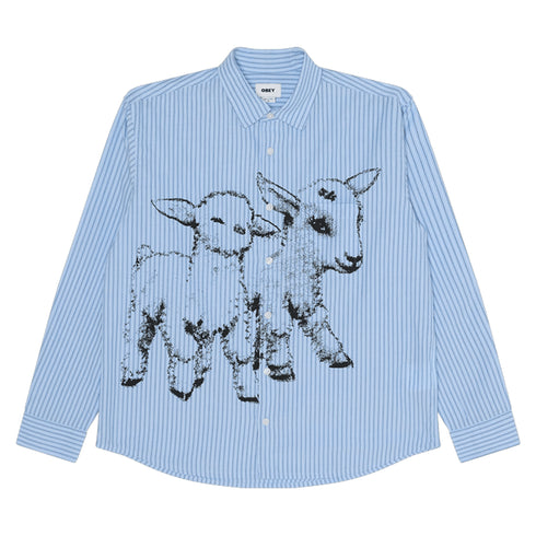 Obey Billy Woven - Light Blue Multi - Streetart.fr
