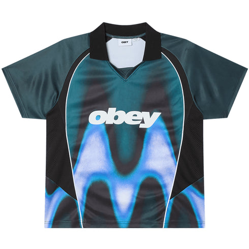 Obey Blurred Soccer Jersey - Dark Teal - Streetart.fr