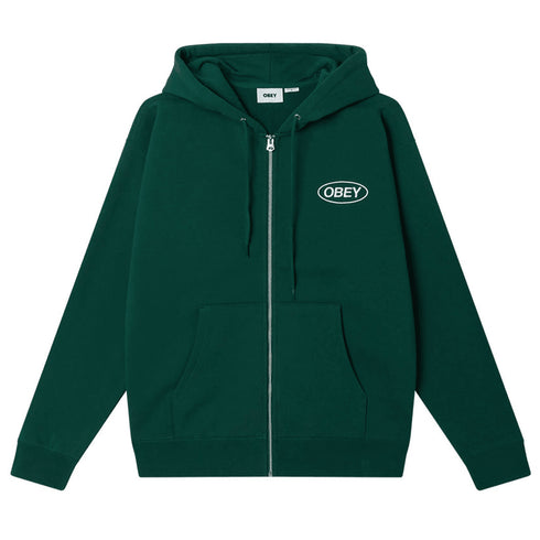 Obey Oval Zip Hood Zip - Rainforest - Streetart.fr