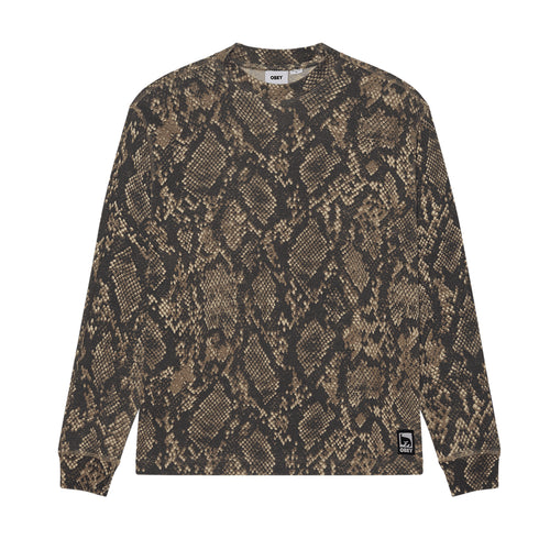 Obey Post Thermal L/S T-Shirt - Dusty Vintage Rattlesnake - Streetart.fr