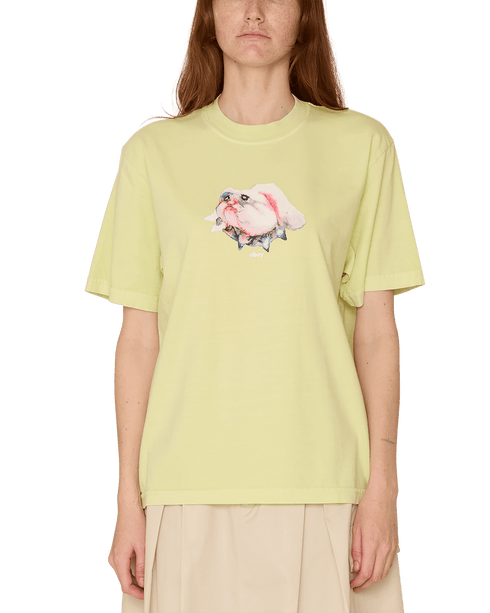 Obey Women Bulldog - Pigment Shadow Lime — t-shirt