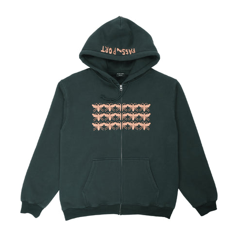 Passport Scissorcraft Zip Hoodie Zip - Seaweed — sweat à capuche