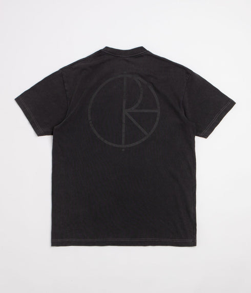 Polar Contrast Stroke Logo - Silver / Black / Black — t-shirt Polar Skate Co.