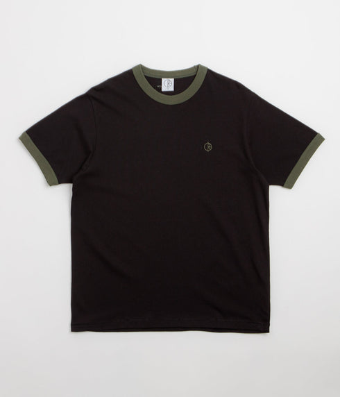 Polar Ringer - Black / Uniforme Green — t-shirt Polar Skate Co.