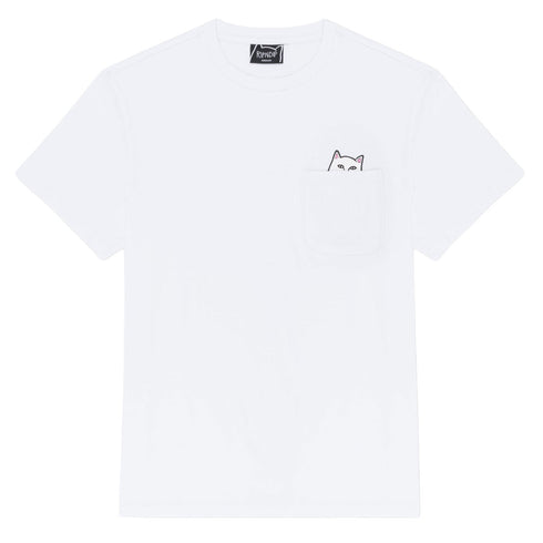 Ripndip Lord Nermal Pocket - White — t-shirt