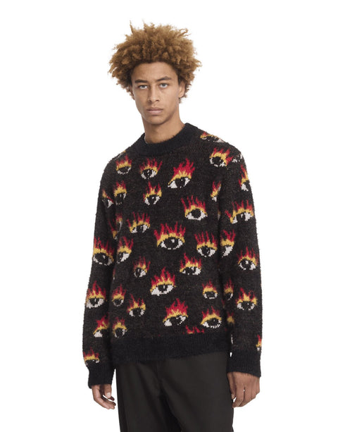 Volcom Fa Ozzy Eyes Sweater - Black - Streetart.fr