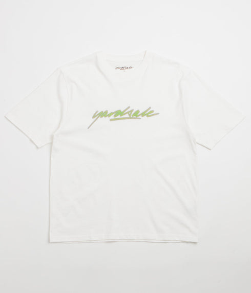 Yardsale Script - White — t-shirt